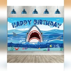 Shark Birthday Banner